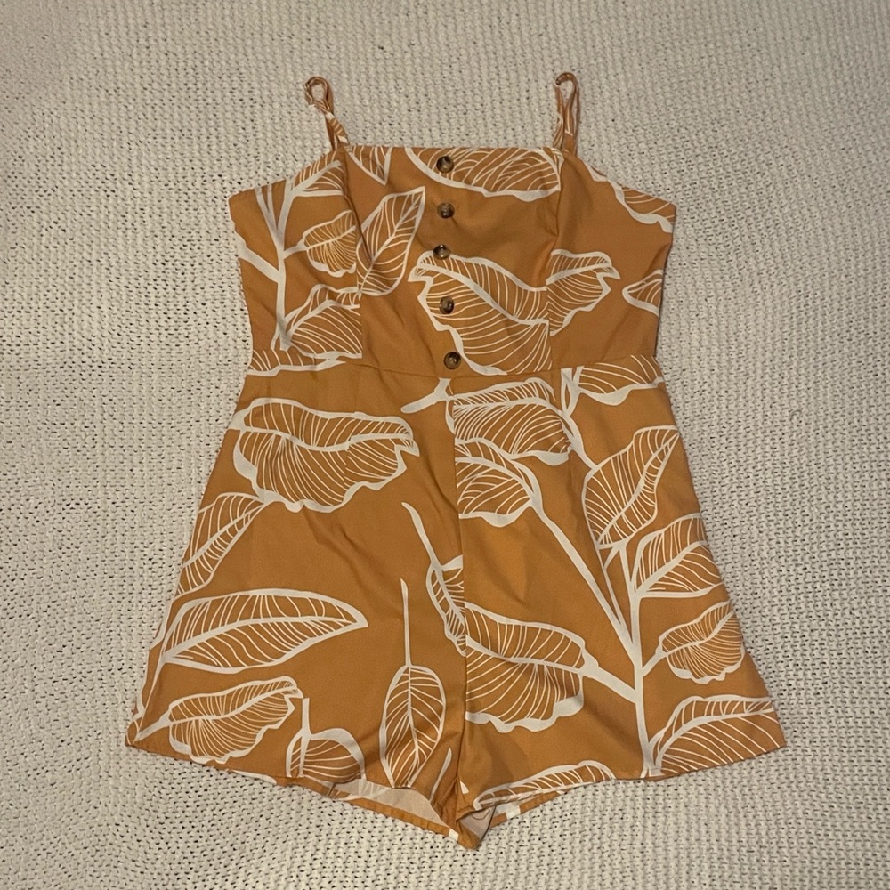 Yellow romper w/ buttons